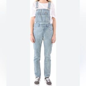Plenty humanwear weekender light denim overalls size 4